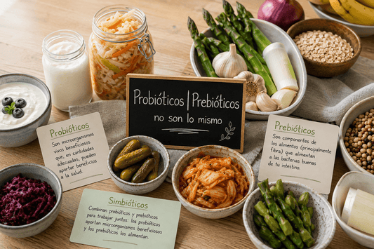 Probióticos y prebióticos: no son lo mismo y tu intestino necesita ambos