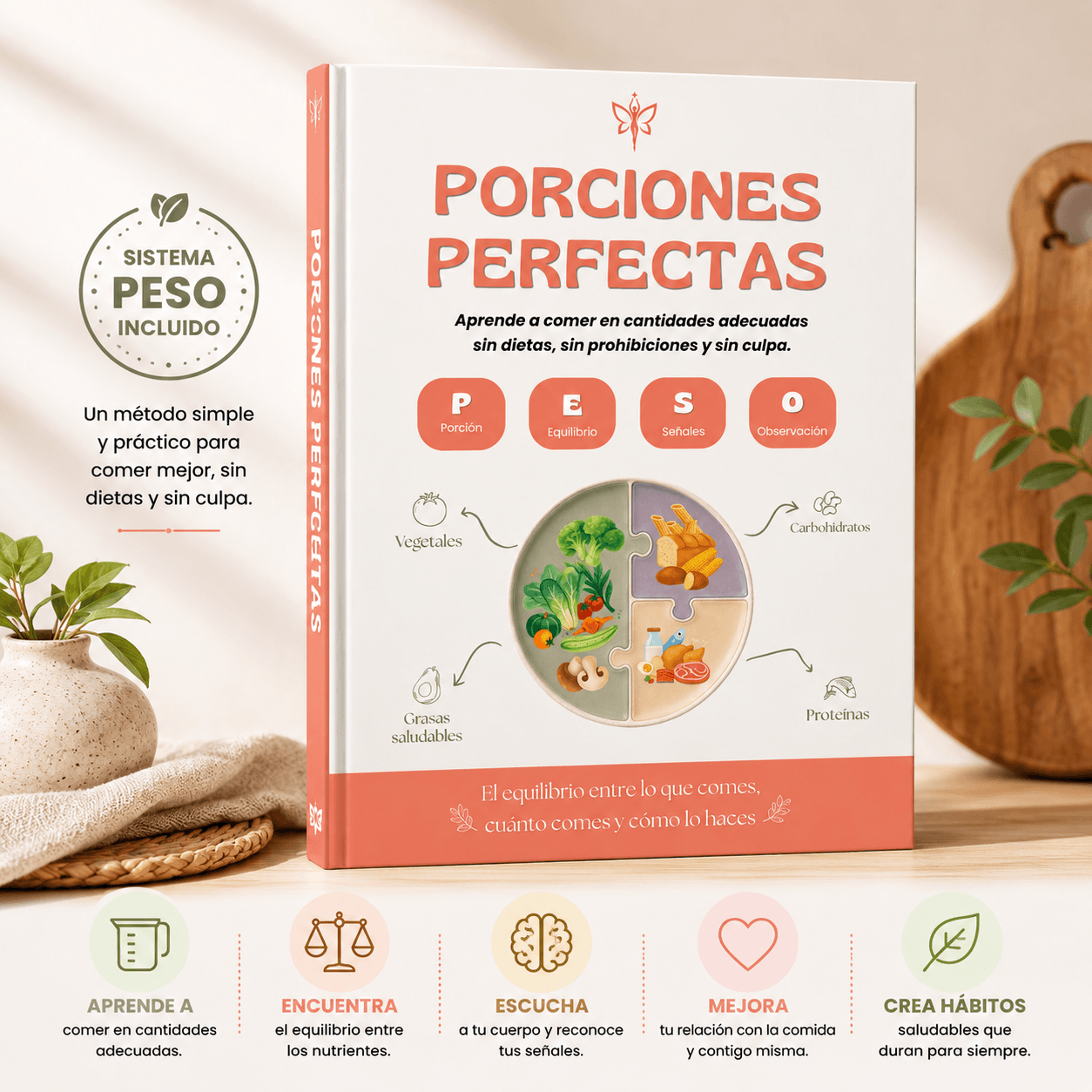 Porciones Perfectas – Ebook de Alimentación Consciente con el Sistema PESO